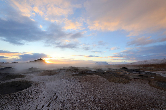 Sunrise - geothermal flied Mt Namafjall