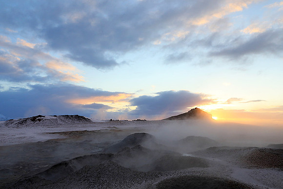Sunrise - geothermal flied Mt Namafjall