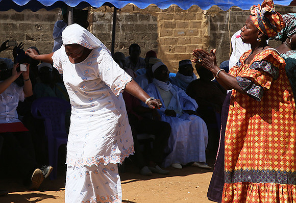 At a gathering