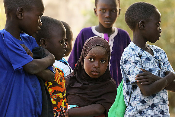 At Ndianda, village in the bush (dans un village de brousse)