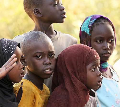 At Ndianda, village in the bush (dans un village de brousse)