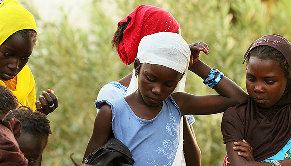 At Ndianda, village in the bush (dans un village de brousse)