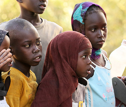 At Ndianda, village in the bush (dans un village de brousse)