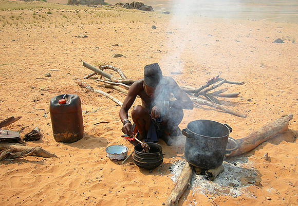 Everyday life in a Himba camp