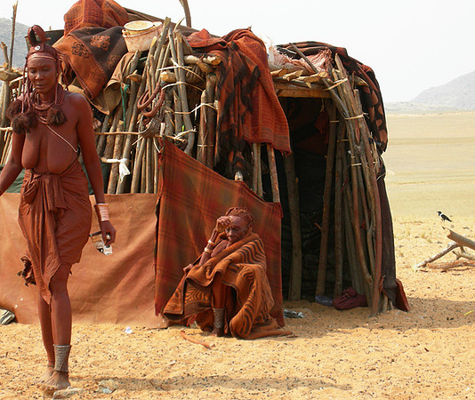 Everyday life in a Himba camp