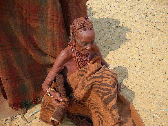Everyday life in a Himba camp