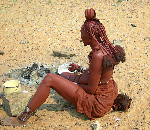 Everyday life in a Himba camp