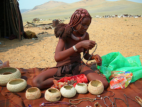 Everyday life in a Himba camp