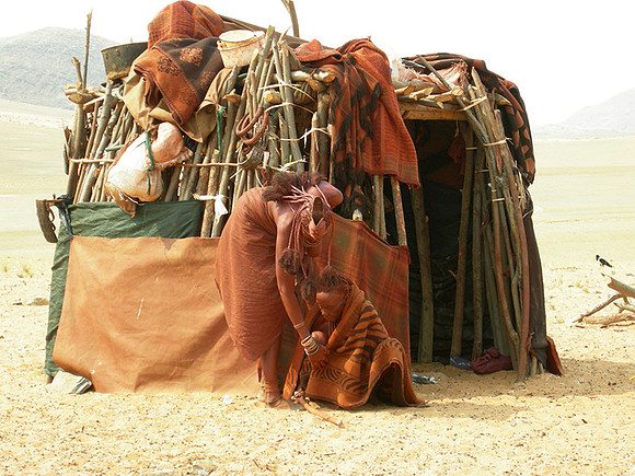Everyday life in a Himba camp