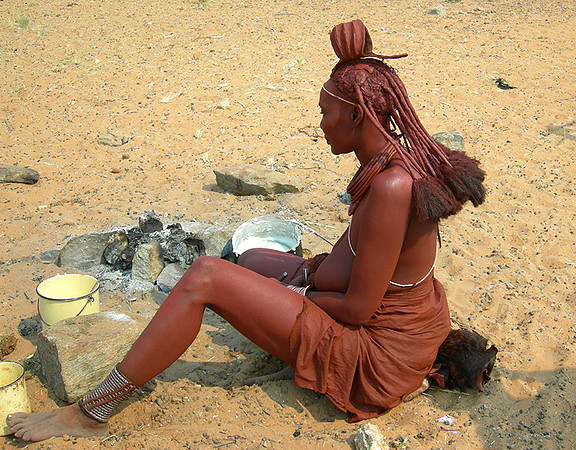 Everyday life in a Himba camp