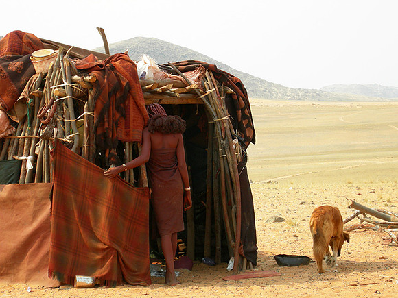 Everyday life in a Himba camp