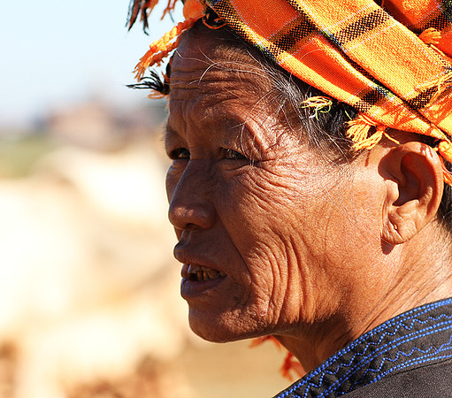 Lake Inle  - portrait at a street market