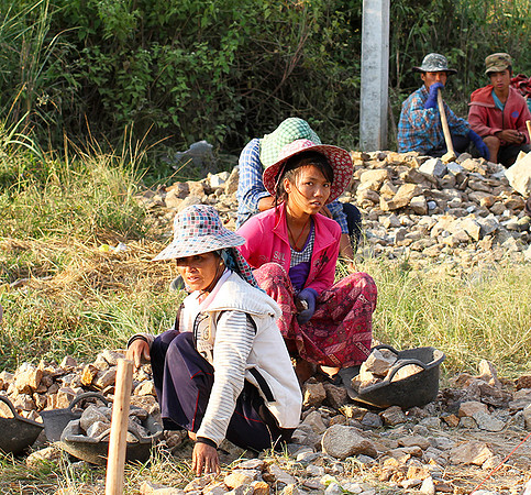 Building a road - Near Kengtung