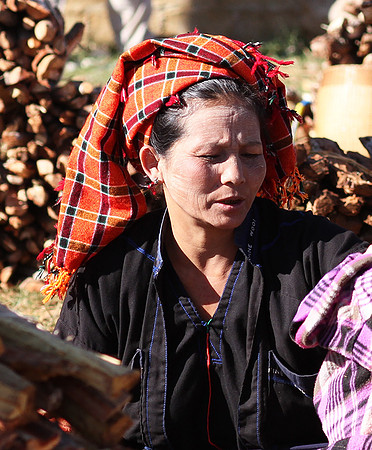 Outdoor market near laker Inle