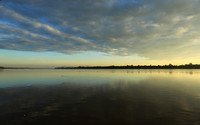 Sunrise over the Mekung river