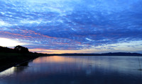 Sunrise over the Mekung river