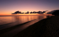 Sunset at Flic-en Flac - west coast