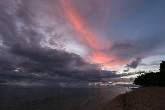 Sunset at Flic-en Flac - west coast