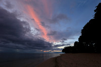 Sunset at Flic-en Flac - west coast