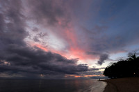 Sunset at Flic-en Flac - west coast