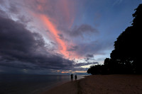 Sunset at Flic-en Flac - west coast