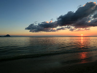 Sunset at Flic-en Flac - west coast