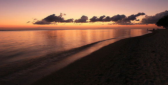 Sunset at Flic-en Flac - west coast
