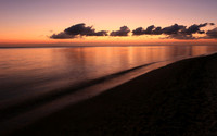 Sunset at Flic-en Flac - west coast