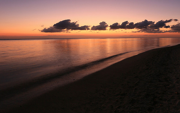 Sunset at Flic-en Flac - west coast