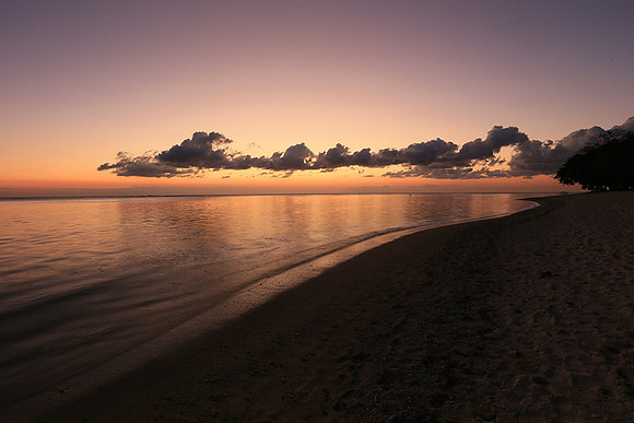 Sunset at Flic-en Flac - west coast