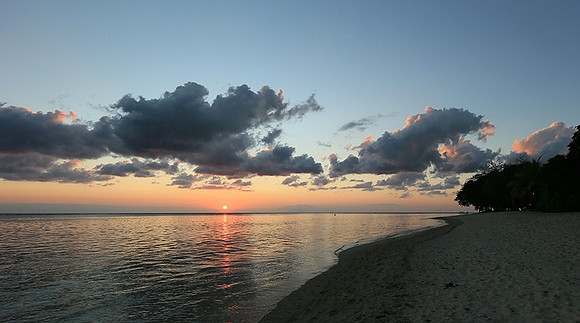 Sunset at Flic-en Flac - west coast