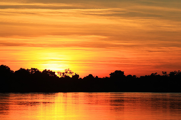 Sunset on Zambezi river