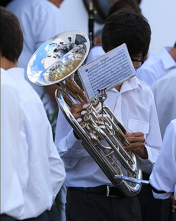 Portugal : brass band in the streets of Monsaraz