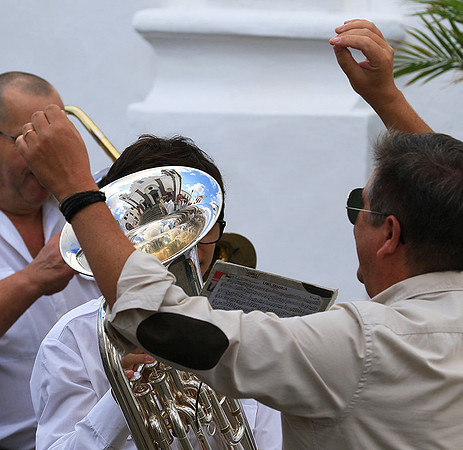 Portugal : brass band in the streets of Monsaraz