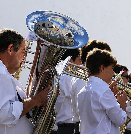 Portugal : brass band in the streets of Monsaraz