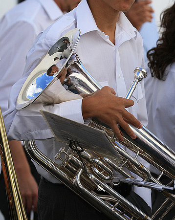 Portugal : brass band in the streets of Monsaraz