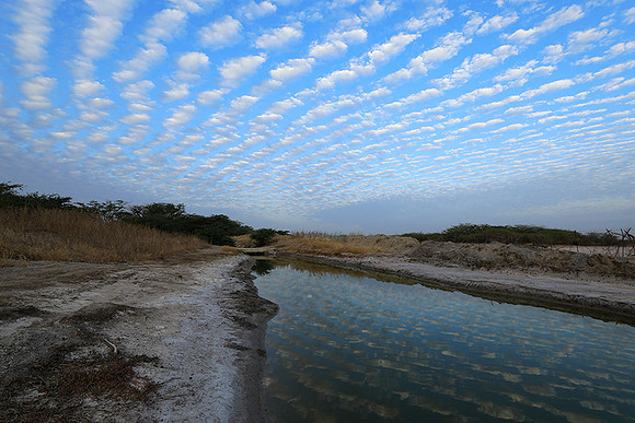 Clouds reflection