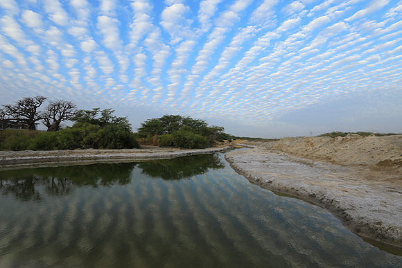 Clouds reflection