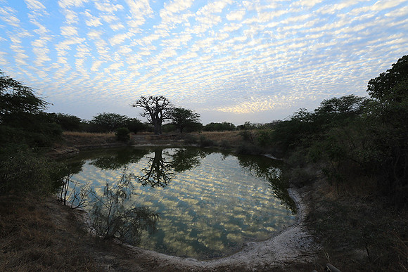 Clouds reflection