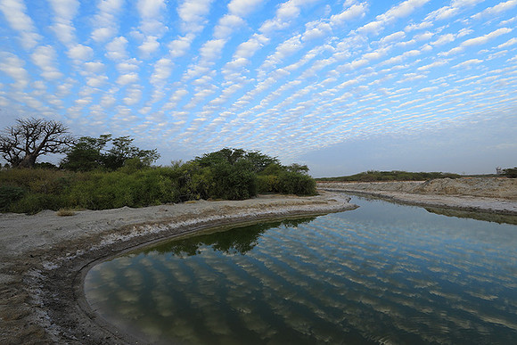 Clouds reflection