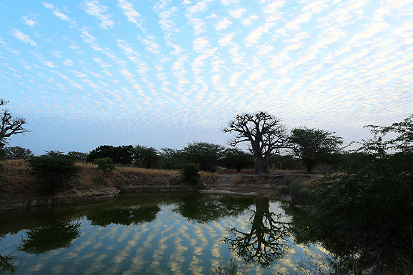 Clouds reflection