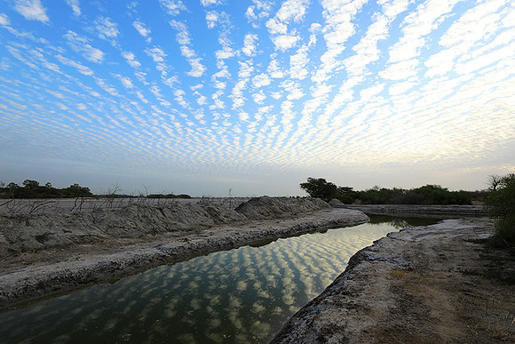 Clouds reflection