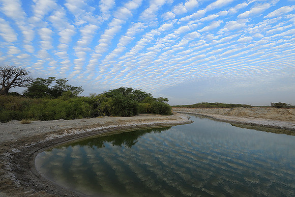 Clouds reflection