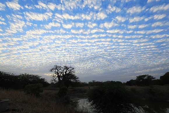 Clouds reflection