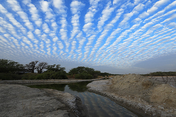 Clouds reflection