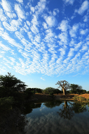 Clouds reflection