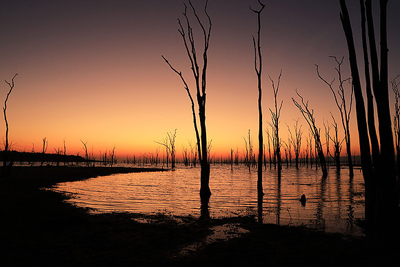 Lake Kriba before sunrise