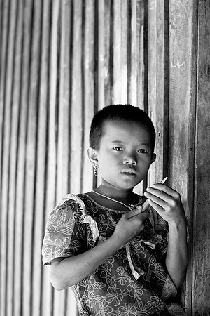 in a Chin ethnic village