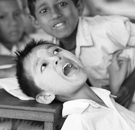 At Dalla in a classroom