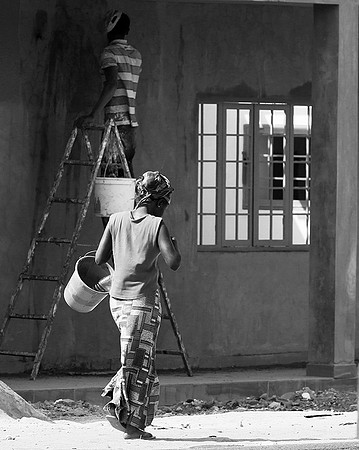 In the main street of Nianing - Senegal